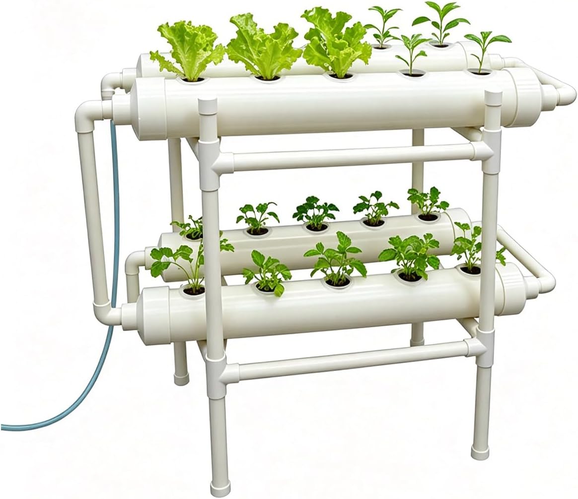 Hydroponic Kit - Hydroponisch kweeksysteem 20 gaten 4 buizen