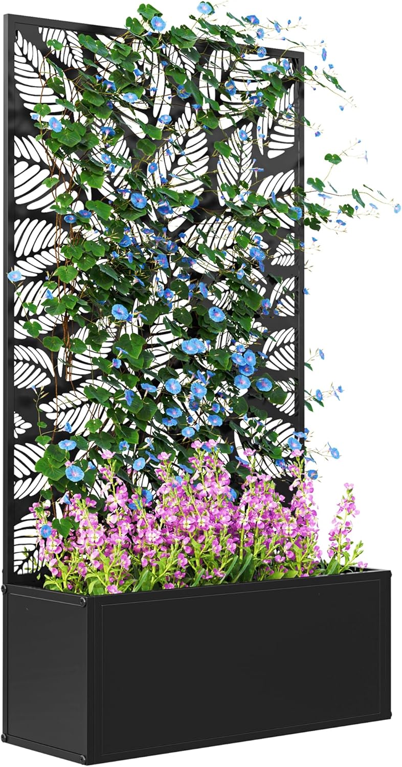 Raised Garden Bed - Metalen verhoogde plantenbak met rankhout voor
