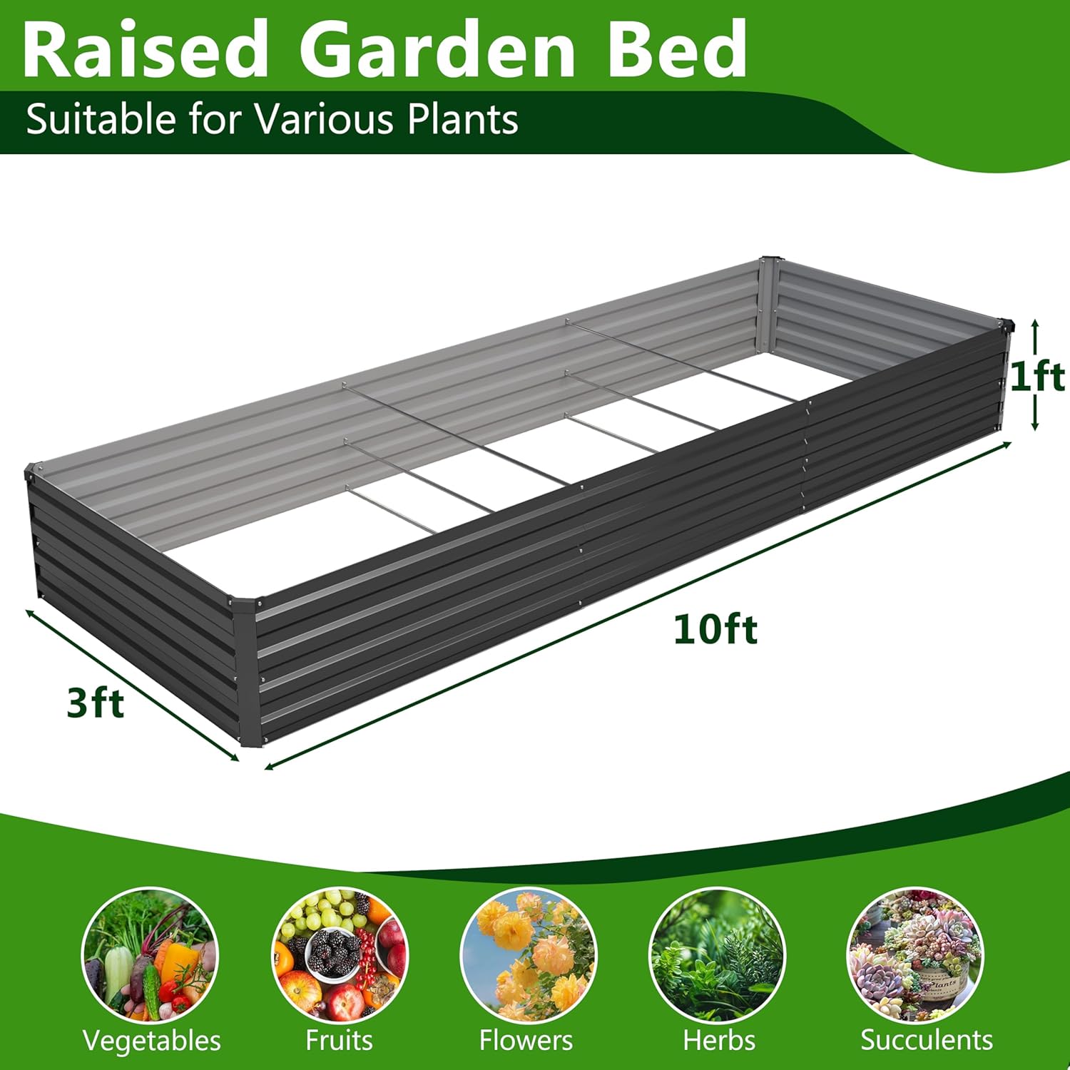 2 stuks 10x3x1ft gegalvaniseer - Raised Garden Bed recensie en prijs