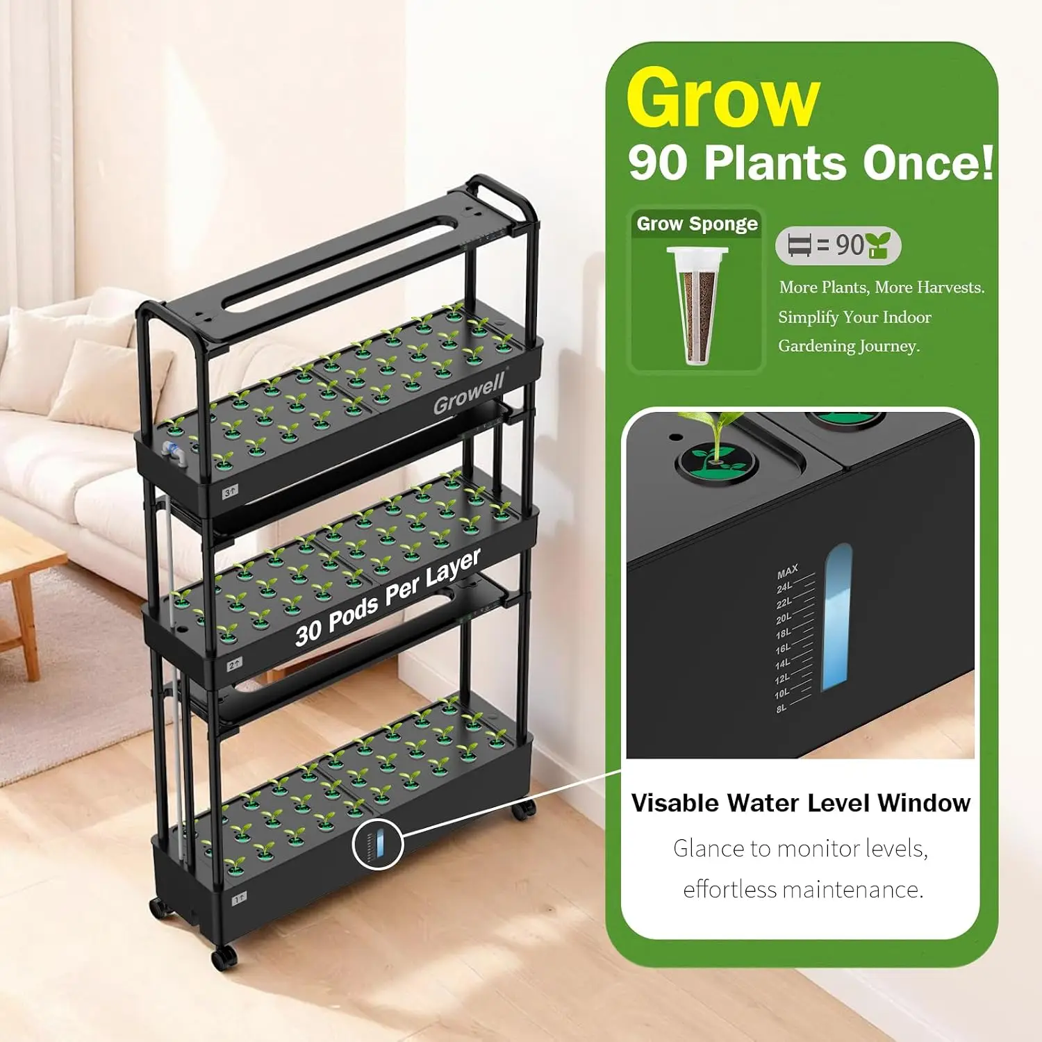 Groot hydrocultuur kweeksystee - Indoor Herb Garden recensie en prijs